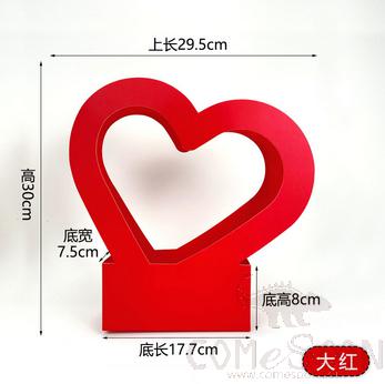 Heart-Shaped， Cardboard， 29.5*7.5*30cm，Red