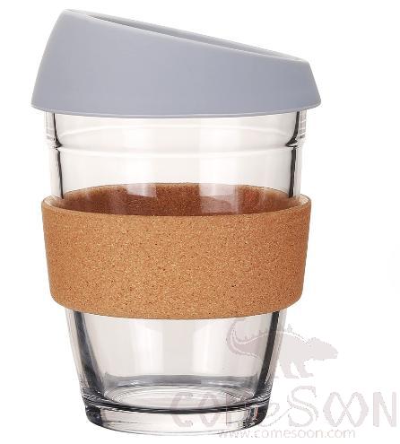 Silicone Glass Insulated Coffee Mug, 450ml, 9 * 9 * 16cm