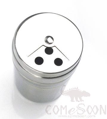 Seasoning Jar with Lid, 6.5 * 6.5 * 11.3cm, Stainless