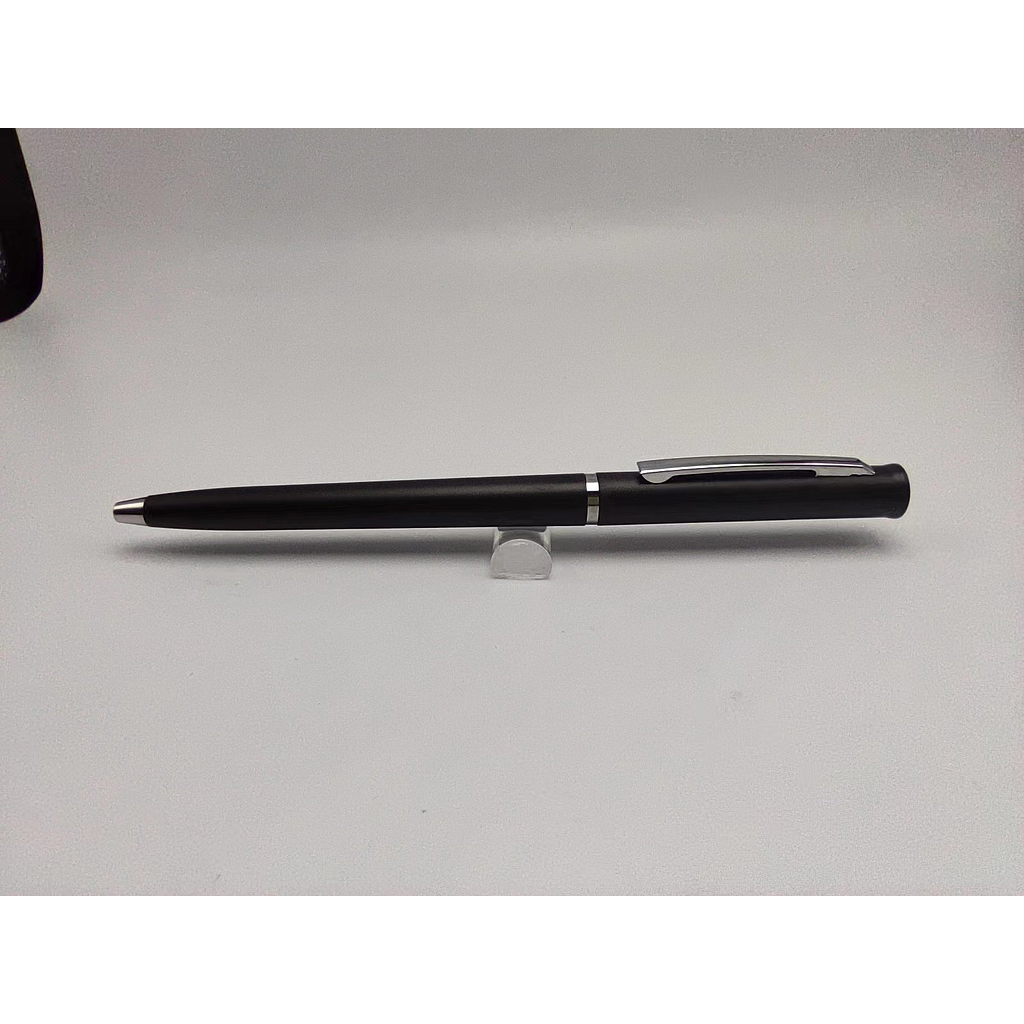 Customized Plastic Ballpoint Pen With Logo, 13.5*0.9cm, Black