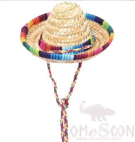 Mexican Straw Hat For Children, 35Cm