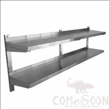 SS wall mounted shelf - 2 layers, 1400*300*300mm