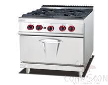 Stainless Steel Gas Stove With 4-Burner And  Gas Oven, 800*900*940mm, SS 201