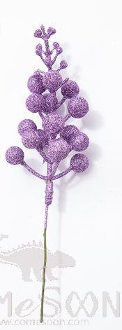 Sequin Berry Skewers, Foam+Plastic, Light Purple, 20*5*5Cm