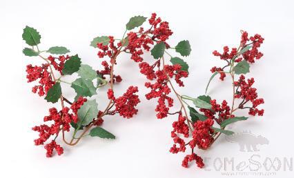 Rattan Simulation Flower,   Foam+Iron Wire, Red, 180*7*7Cm