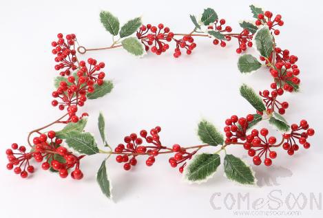 Rattan Simulation Flower,   Foam+Iron Wire, Red, 180*7*7Cm