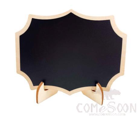 PVC Wood Small Blackboard, Polygonal, 8*10cm