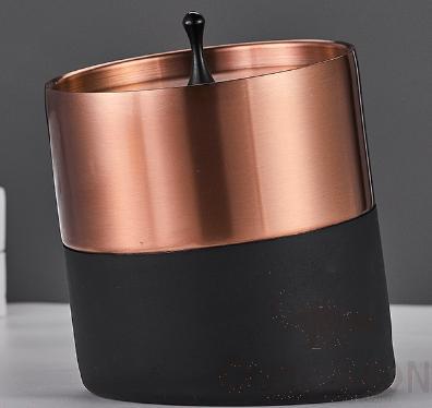 Stainless Steel Double Ice Bucket, Rose Gold Bevelled Frosted, D13.8cm*H14.7cm