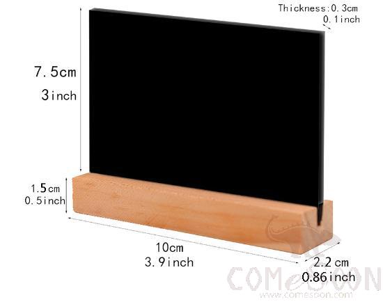 Small Rectangular Blackboard，L10*W2.2*H7.5cm