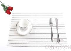 Hot Pressed Edge Pvc Placemat With Black Line 2*1