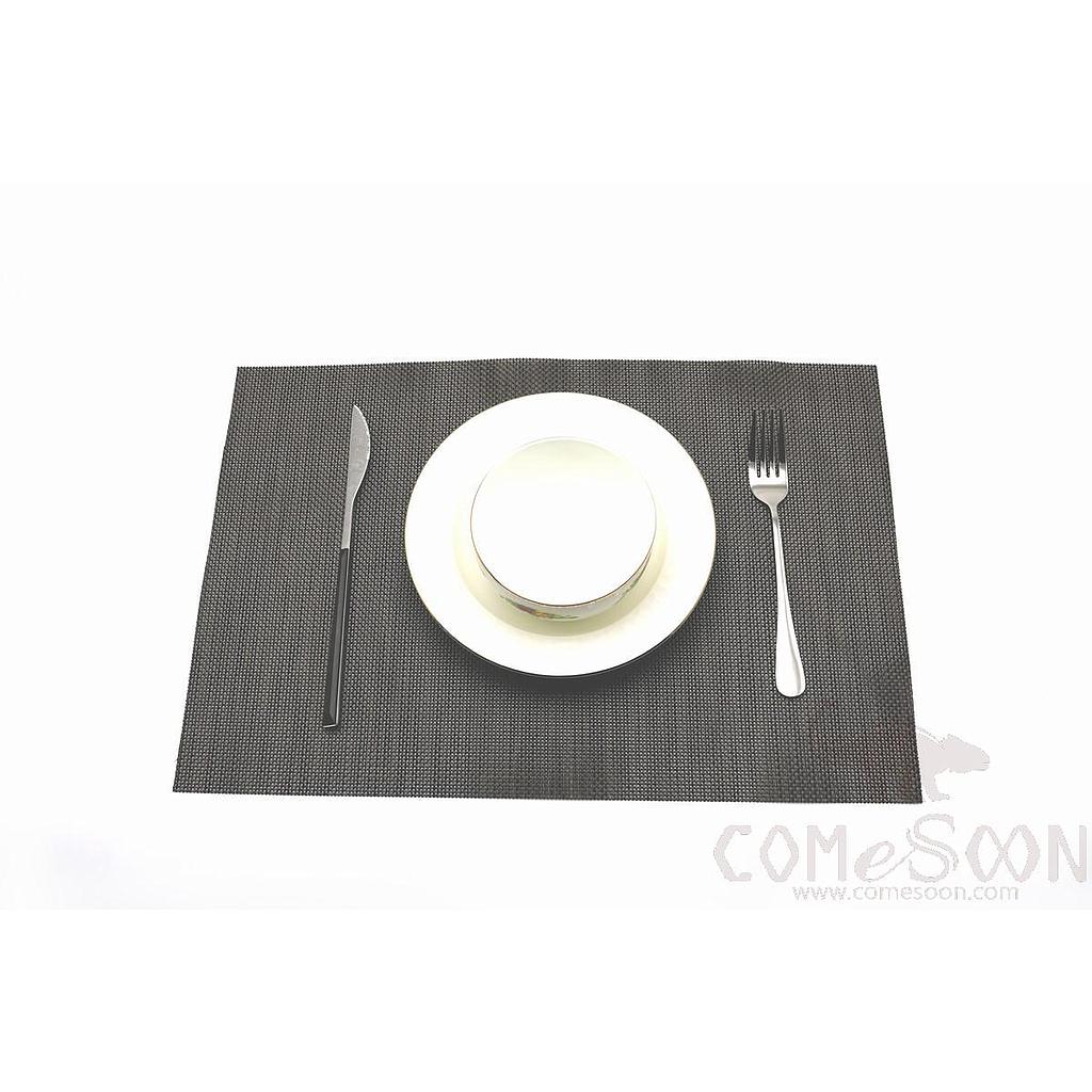 Hot Pressed Edge Pvc Placemat, Green And Grey 2*2