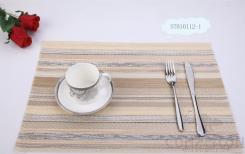 Hot Pressed Edge Pvc Placemat,Gold Stripe