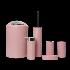 3315 Monochrome Six-Piece Set-Light Pink,PP+ABS(Chromeplated),20*20*30cm