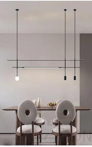 Art Pendant Light, Iron+Aluminum+Rotomolded Ball+Pc, L3600Mm