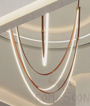 Belt Smiley Chandelier, Belt+Single Side Dust-Free Flat Silicone, L1000*H1500Mm