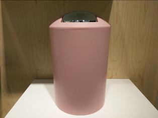 3315 Monochrome Trash Bin-Light Pink,PP+ABS(Chromeplated),18*18*27cm