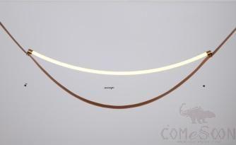 Belt Bend Single Pendant, Belt+Acrylic+Iron, Diameter 1.5M*High 550Mm