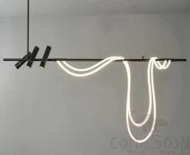 Pendant Light, Hardware+Silicone, L1.2M*H580Mm+1 Spotlight