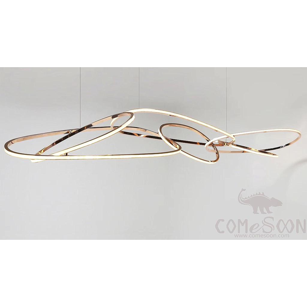 Art Pendant Light, Stainless Steel, 1350Mm