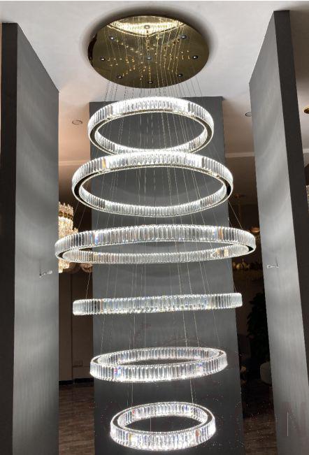 Artistic Chandelier, Stainless Steel + Crystals, D600Mm