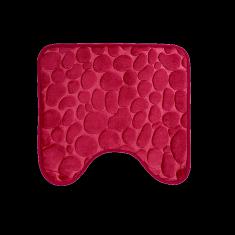 Stone Grain Toilet Mat-Wine Red,Dacron,L45*W45cm