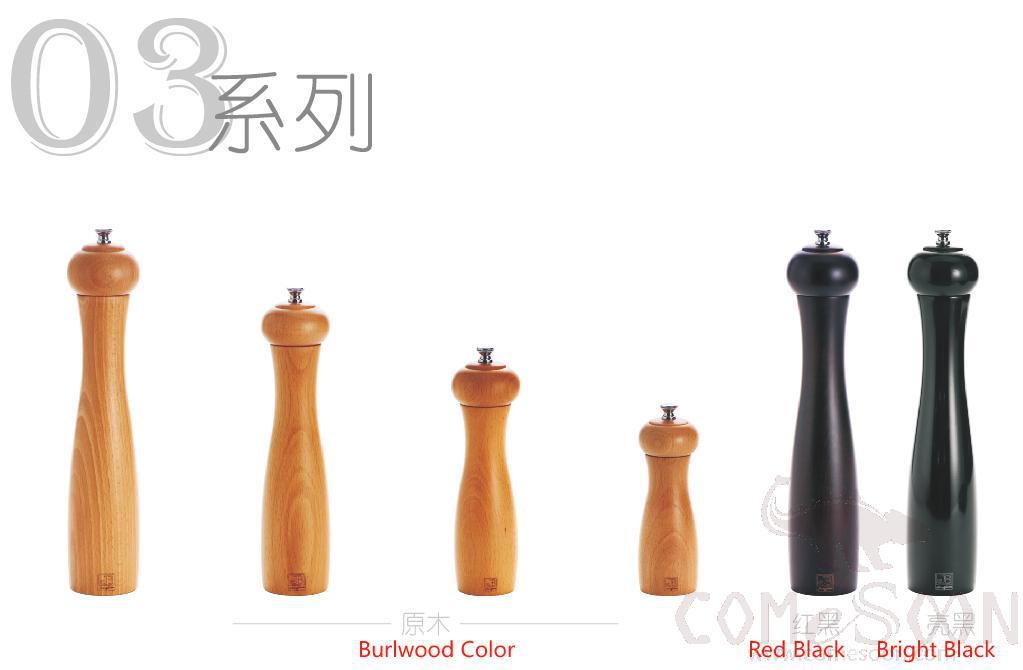 03 Series 8&quot; Pepper Mill, Bright Black