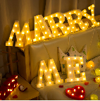 LED Letter Light &quot;Merry Me&quot;, Outdoor, H22cm, Plastic