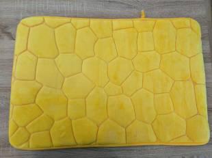 Deep Stone Pattern Floor Mat-Yellow,Dacron,45*70cm