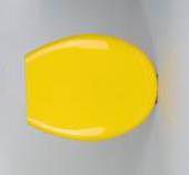 Monochrome Plastic Toilet Seat Cover-Yellow,PP,36*44cm
