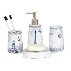 Four-Piece Ceramic Printed Set-Lighthouse,Ceramics,Handsanitizerbottle:6*6*20cm
Toothbrushholder:5.5*5.5*10cm
Cup:5.5*5.5*10cm
Soapbox:12.5*9*3cm