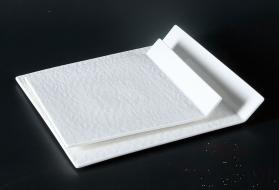 10&quot; Stone Grain Folded Edge Square Plate
