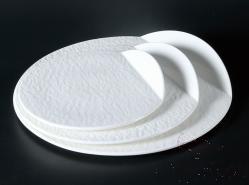 12&quot; Stone Grain Folded Edge Round Plate