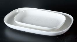 16&quot; Stone Grain Rectangular Deep Plate