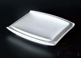 11.75&quot; Stone Grain Square Bucket Shaped Plate