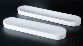 15.5&quot; Stone Grain Oval Long Hollow Plate