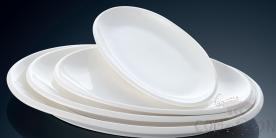 18&quot; Stone Grain Thick Rimmed Oval Plate