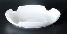 18.25&quot; Stone Grain Curved Rim Oval Plate Holder