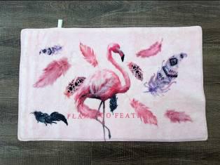 Imitation Cashmere Floor Mat-Flamingo,Dacron,45*75cm