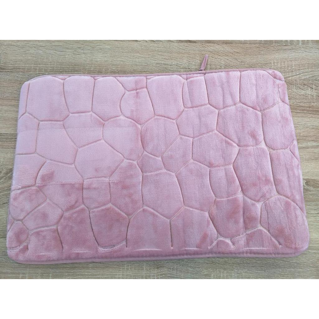 Deep Stone Pattern Floor Mat-Light Pink,Dacron,45*70cm