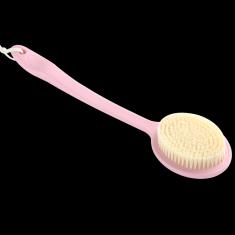 Bath Brush-Light Pink,PP+Nylon,39*9*4cm