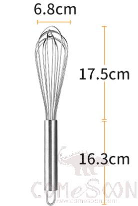Whisk Beater 8 Wires, 18/10 SS, 12&quot;
