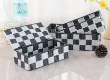Basket Three-Piece Set-White,Polypropylene,Small:21*10*6.5cm
Medium:23.5*14*7cm
Large:26*16*8cm