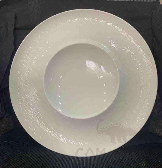 20118 Series - 15.25&quot; Double Round Bowl - Matt White