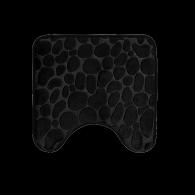 Stone Grain Toilet Mat-Black,Dacron,45*45cm