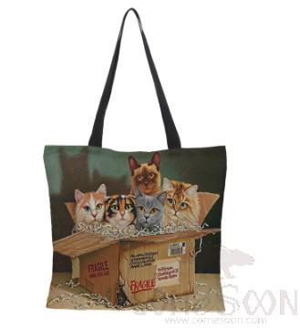 Oil Painted Cat  Bag, Mao -53