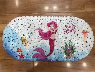 Printed Bath Mat-Mermaid,PVC,69*35cm