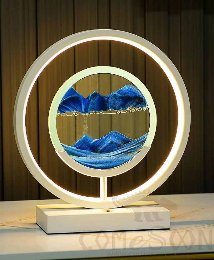 Round In Round Quicksand Lamp, Metal+Glass, 260*90*290Mm