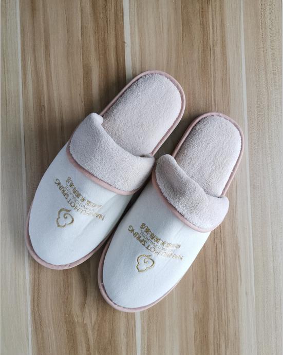 Slippers-Beige Cotton Linen Fabric,L280mm