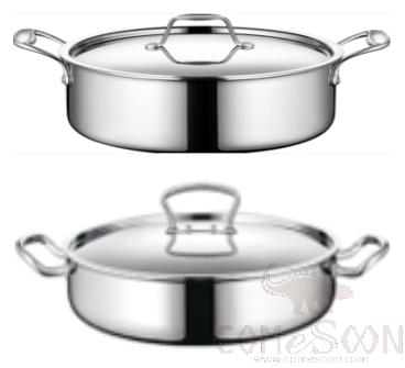 Three-layer Steel Dumpling Pot, Outer 430, Medium Aluminum, Inner 304, φ320×H120×T2.5mm