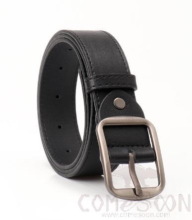 PU Belt，High Quality PU+ Alloy Buckle，Black，L103*W3cm